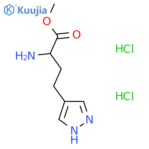 methyl 2-amino-4-(1H-pyrazol-4-yl)butanoate dihydrochloride structure