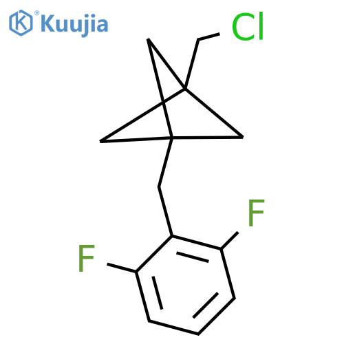 1-(Chloromethyl)-3-[(2,6-difluorophenyl)methyl]bicyclo[1.1.1]pentane structure
