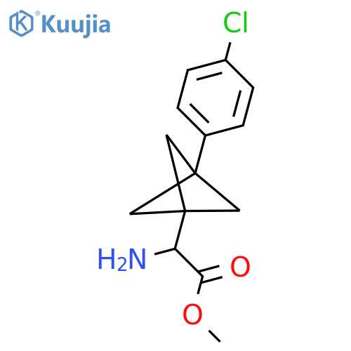 Methyl 2-amino-2-[3-(4-chlorophenyl)-1-bicyclo[1.1.1]pentanyl]acetate structure