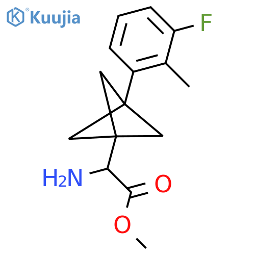 Methyl 2-amino-2-[3-(3-fluoro-2-methylphenyl)-1-bicyclo[1.1.1]pentanyl]acetate structure