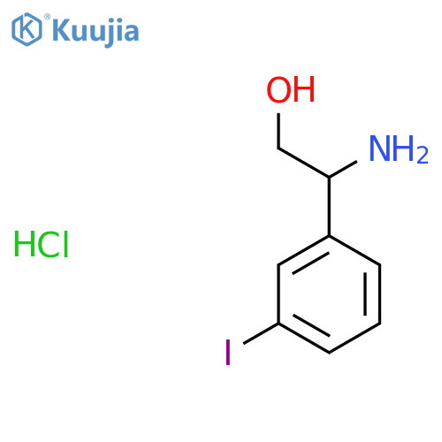 2-Amino-2-(3-iodophenyl)ethanol;hydrochloride structure