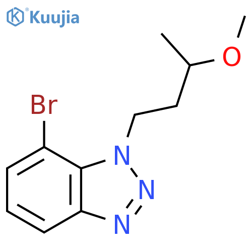 7-bromo-1-(3-methoxybutyl)-1H-1,2,3-benzotriazole structure