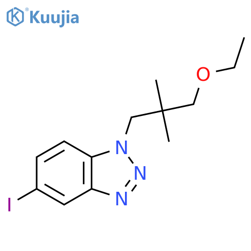 1-(3-ethoxy-2,2-dimethylpropyl)-5-iodo-1H-1,2,3-benzotriazole structure