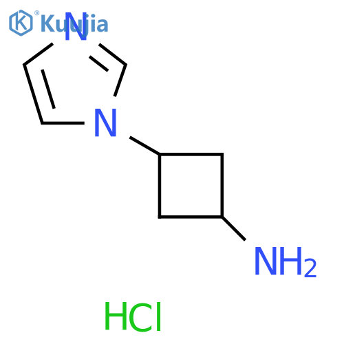 Cyclobutanamine, 3-(1H-imidazol-1-yl)-, hydrochloride (1:2) structure