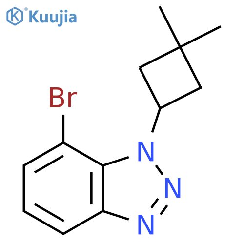 7-bromo-1-(3,3-dimethylcyclobutyl)-1H-1,2,3-benzotriazole structure
