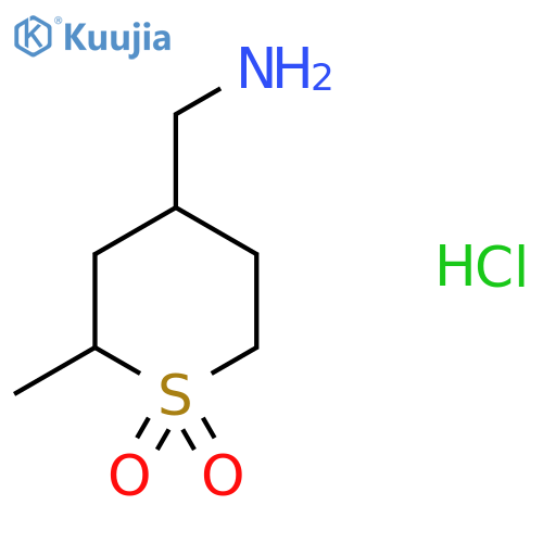 (2-Methyl-1,1-dioxothian-4-yl)methanamine;hydrochloride structure