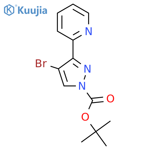 Tert-butyl 4-bromo-3-pyridin-2-ylpyrazole-1-carboxylate structure