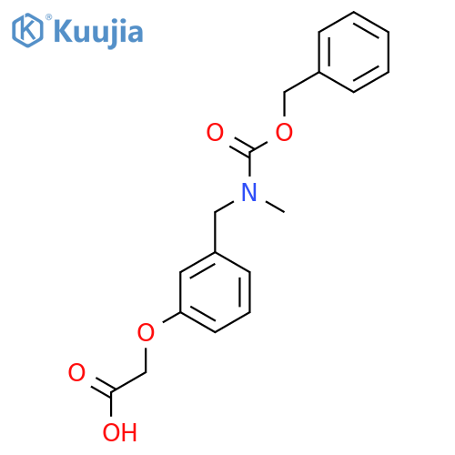 2-[3-[[Methyl(phenylmethoxycarbonyl)amino]methyl]phenoxy]acetic acid structure