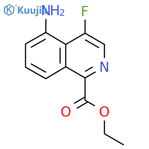 Ethyl 5-amino-4-fluoroisoquinoline-1-carboxylate structure