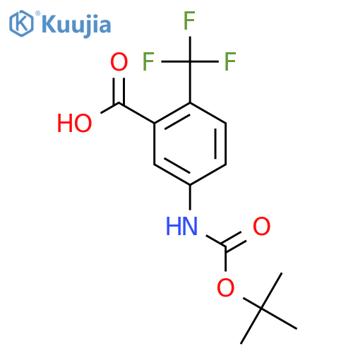 5-{[(Tert-butoxy)carbonyl]amino}-2-(trifluoromethyl)benzoic acid structure