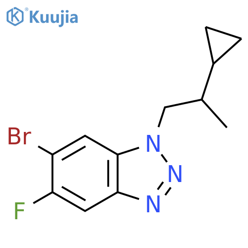6-bromo-1-(2-cyclopropylpropyl)-5-fluoro-1H-1,2,3-benzotriazole structure