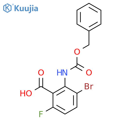 2-{[(Benzyloxy)carbonyl]amino}-3-bromo-6-fluorobenzoic acid structure