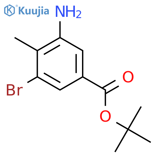 Tert-butyl 3-amino-5-bromo-4-methylbenzoate structure