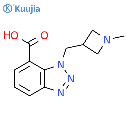 1-[(1-methylazetidin-3-yl)methyl]-1H-1,2,3-benzotriazole-7-carboxylic acid structure