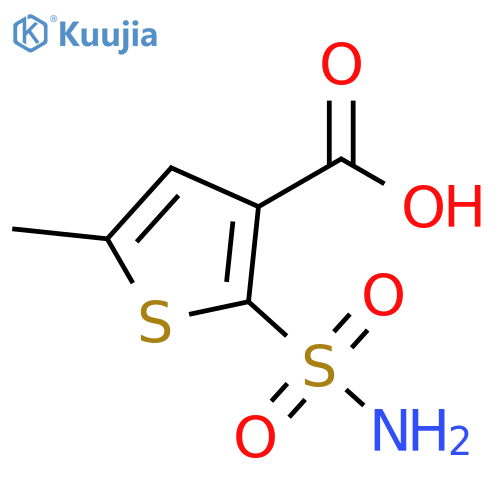 2-(Aminosulfonyl)-5-methyl-3-thiophenecarboxylic acid structure