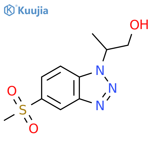 2-(5-methanesulfonyl-1H-1,2,3-benzotriazol-1-yl)propan-1-ol structure