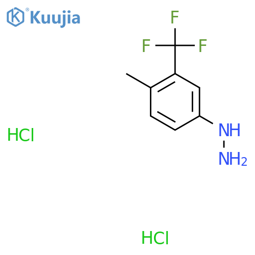 [4-Methyl-3-(trifluoromethyl)phenyl]hydrazine;dihydrochloride structure