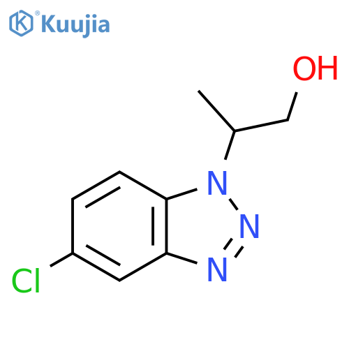 2-(5-chloro-1H-1,2,3-benzotriazol-1-yl)propan-1-ol structure