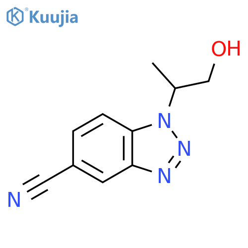 1-(1-hydroxypropan-2-yl)-1H-1,2,3-benzotriazole-5-carbonitrile structure