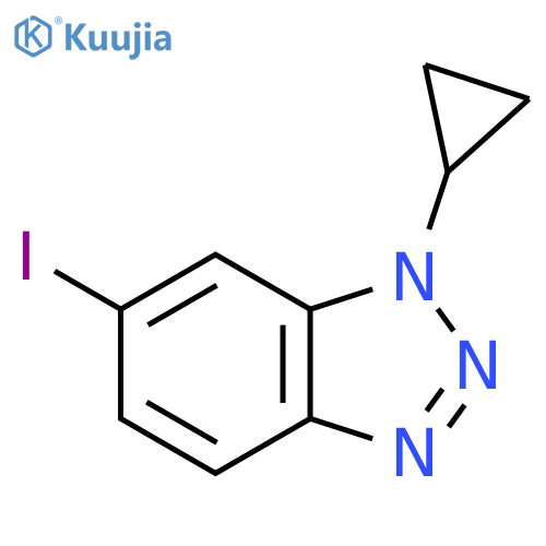 1-cyclopropyl-6-iodo-1H-1,2,3-benzotriazole structure
