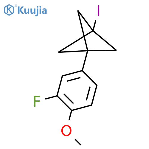 1-(3-Fluoro-4-methoxyphenyl)-3-iodobicyclo[1.1.1]pentane structure