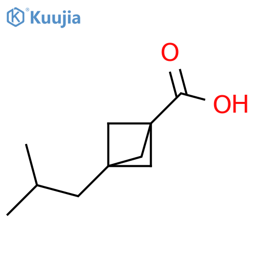 3-(2-methylpropyl)bicyclo[1.1.1]pentane-1-carbox
ylic acid structure