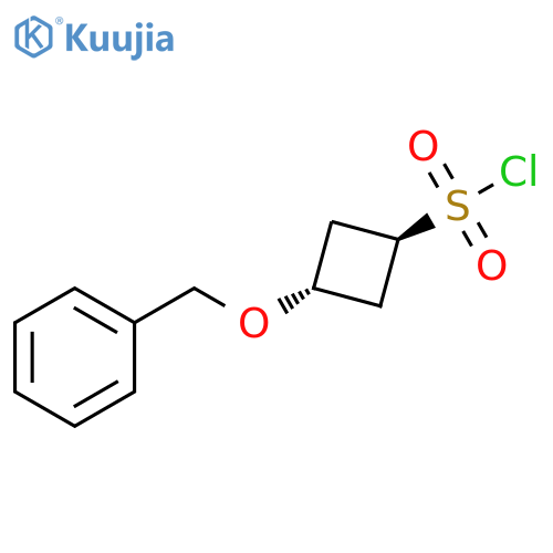 Cyclobutanesulfonyl chloride, 3-(phenylmethoxy)-, trans- structure