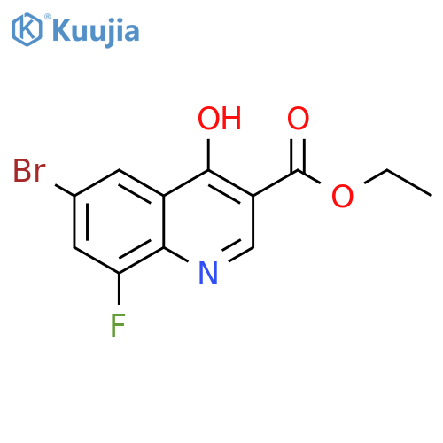 Ethyl 6-bromo-8-fluoro-4-oxo-1H-quinoline-3-carboxylate structure