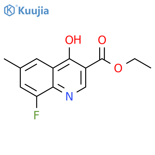3-Quinolinecarboxylic acid, 8-fluoro-4-hydroxy-6-methyl-, ethyl ester structure