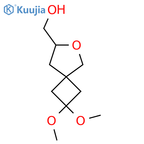 (2,2-Dimethoxy-6-oxaspiro[3.4]octan-7-yl)methanol structure