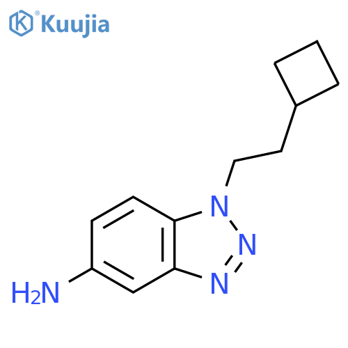 1-(2-cyclobutylethyl)-1H-1,2,3-benzotriazol-5-amine structure