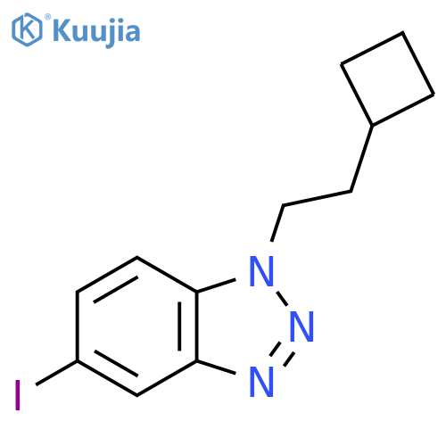 1-(2-cyclobutylethyl)-5-iodo-1H-1,2,3-benzotriazole structure