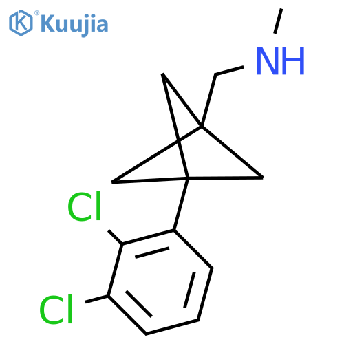 {[3-(2,3-Dichlorophenyl)bicyclo[1.1.1]pentan-1-yl]methyl}(methyl)amine structure