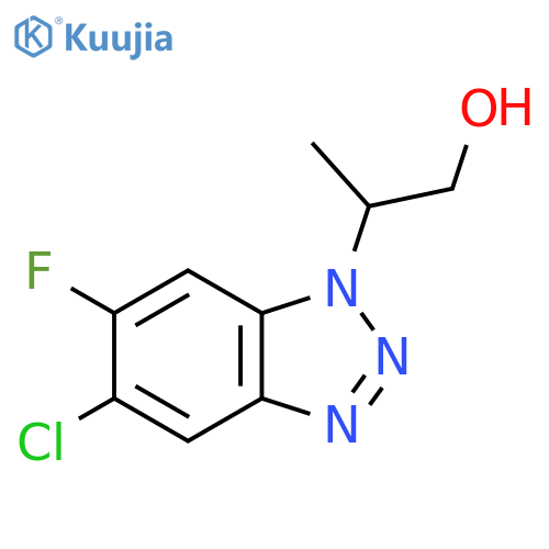 2-(5-chloro-6-fluoro-1H-1,2,3-benzotriazol-1-yl)propan-1-ol structure