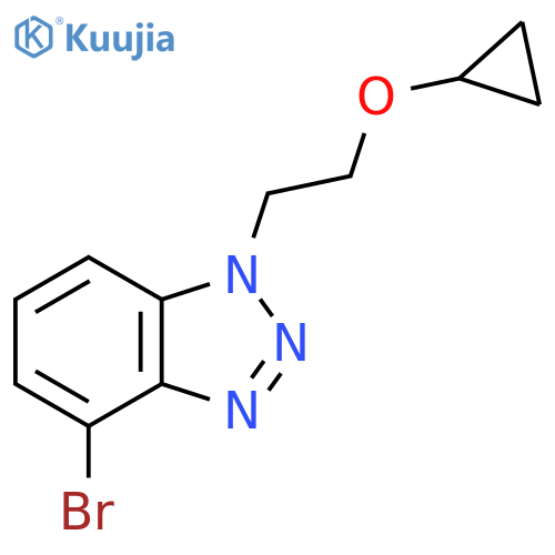 4-bromo-1-(2-cyclopropoxyethyl)-1H-1,2,3-benzotriazole structure