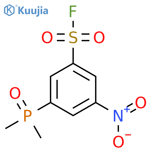 3-(Dimethylphosphoryl)-5-nitrobenzene-1-sulfonyl fluoride structure