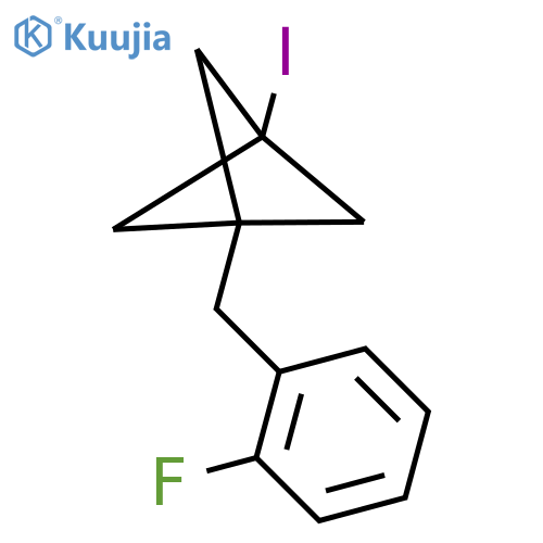 1-[(2-Fluorophenyl)methyl]-3-iodobicyclo[1.1.1]pentane structure
