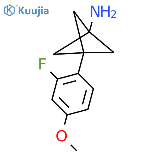 3-(2-Fluoro-4-methoxyphenyl)bicyclo[1.1.1]pentan-1-amine structure