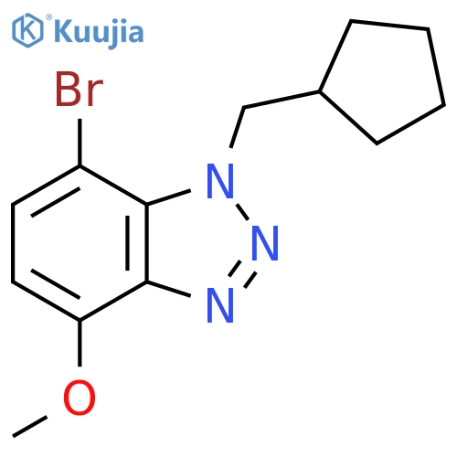 7-bromo-1-(cyclopentylmethyl)-4-methoxy-1H-1,2,3-benzotriazole structure