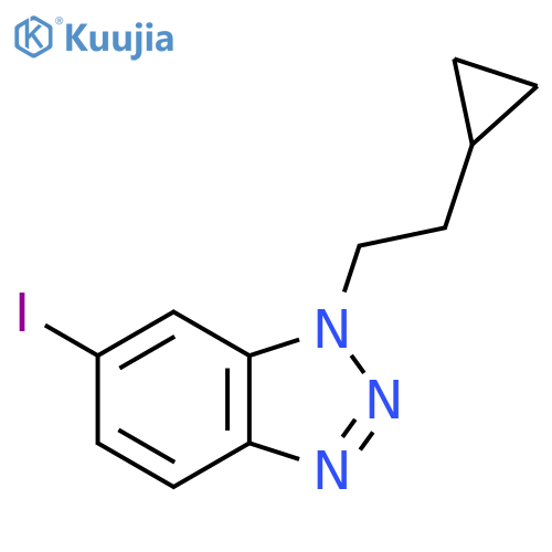1-(2-cyclopropylethyl)-6-iodo-1H-1,2,3-benzotriazole structure