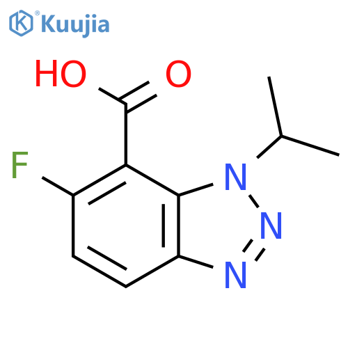6-fluoro-1-(propan-2-yl)-1H-1,2,3-benzotriazole-7-carboxylic acid structure