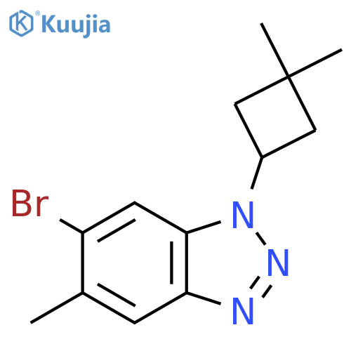6-bromo-1-(3,3-dimethylcyclobutyl)-5-methyl-1H-1,2,3-benzotriazole structure