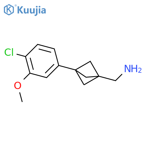 [3-(4-Chloro-3-methoxyphenyl)-1-bicyclo[1.1.1]pentanyl]methanamine structure