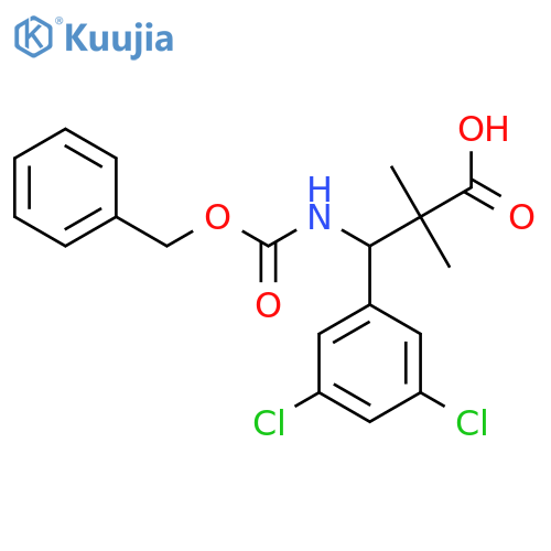 3-(3,5-Dichlorophenyl)-2,2-dimethyl-3-(phenylmethoxycarbonylamino)propanoic acid structure