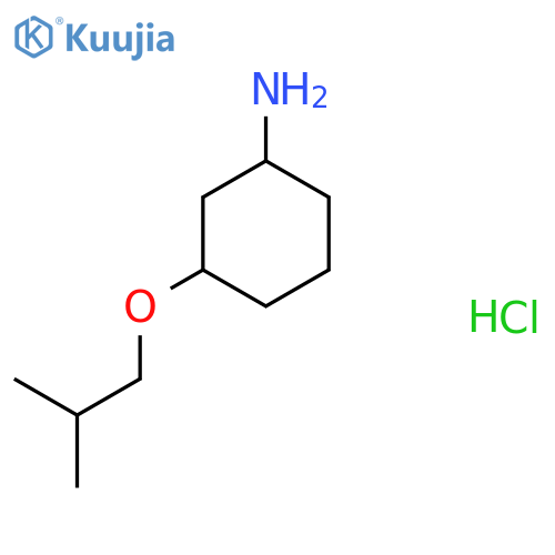3-(2-Methylpropoxy)cyclohexan-1-amine hydrochloride structure