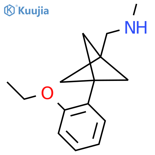 {[3-(2-Ethoxyphenyl)bicyclo[1.1.1]pentan-1-yl]methyl}(methyl)amine structure