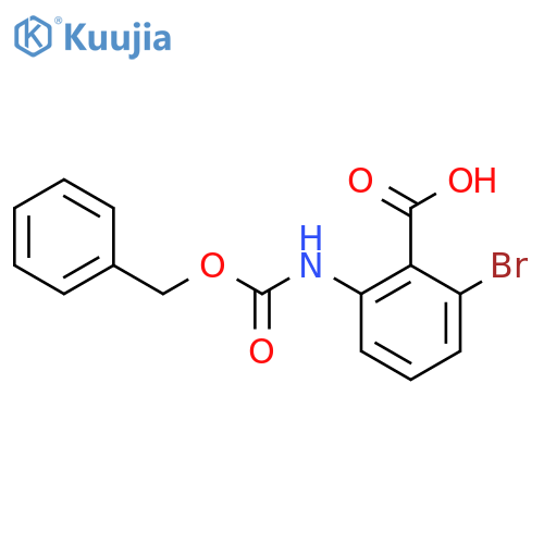 2-Bromo-6-(phenylmethoxycarbonylamino)benzoic acid structure