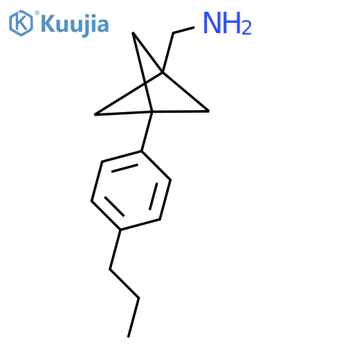 [3-(4-Propylphenyl)-1-bicyclo[1.1.1]pentanyl]methanamine structure
