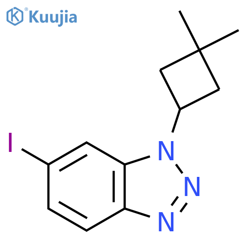 1-(3,3-dimethylcyclobutyl)-6-iodo-1H-1,2,3-benzotriazole structure