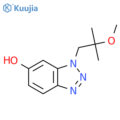 1-(2-methoxy-2-methylpropyl)-1H-1,2,3-benzotriazol-6-ol structure